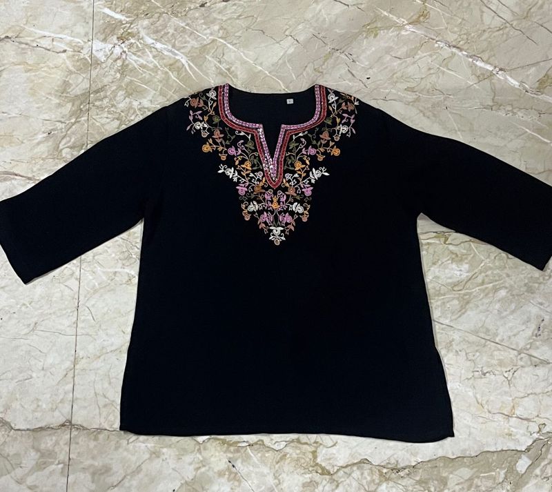 Elegant Black Kurti 🖤
