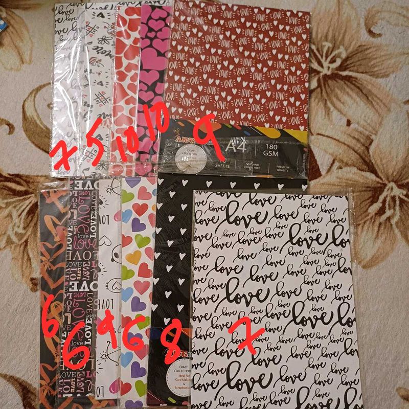 A4 Craft Sheets Valentine Combo