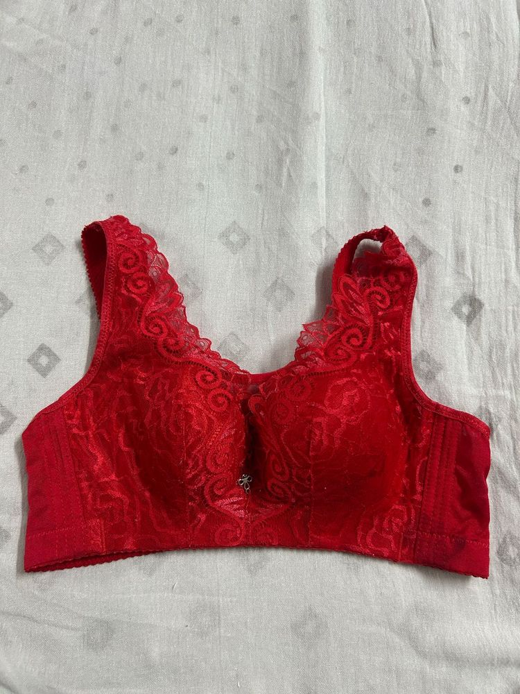 Red Lace Bra