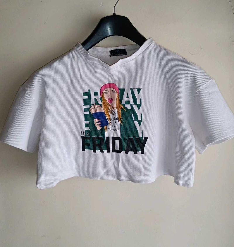 Printed Crop Top🤍