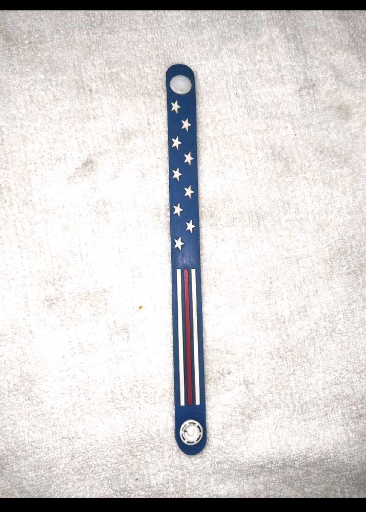 American Flag Snap Bracelet