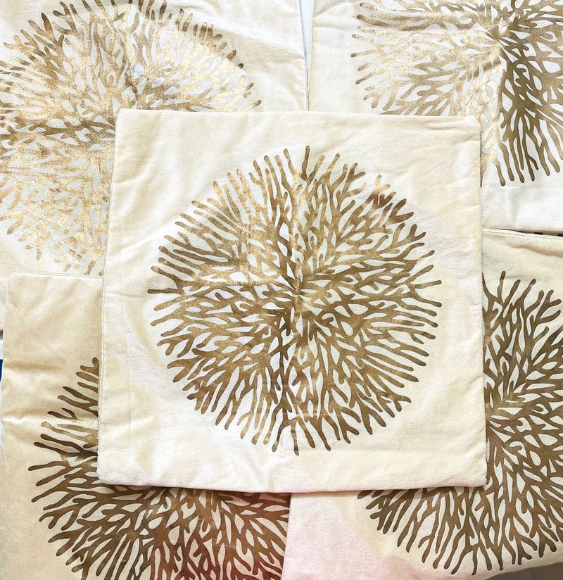 Satin Beige Brown Cushion Cover Sets