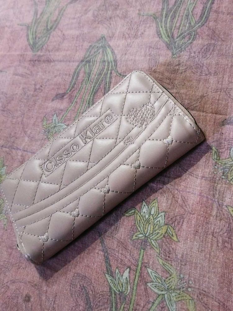 Chic Quilted Nude Wallet by Cisse Klare