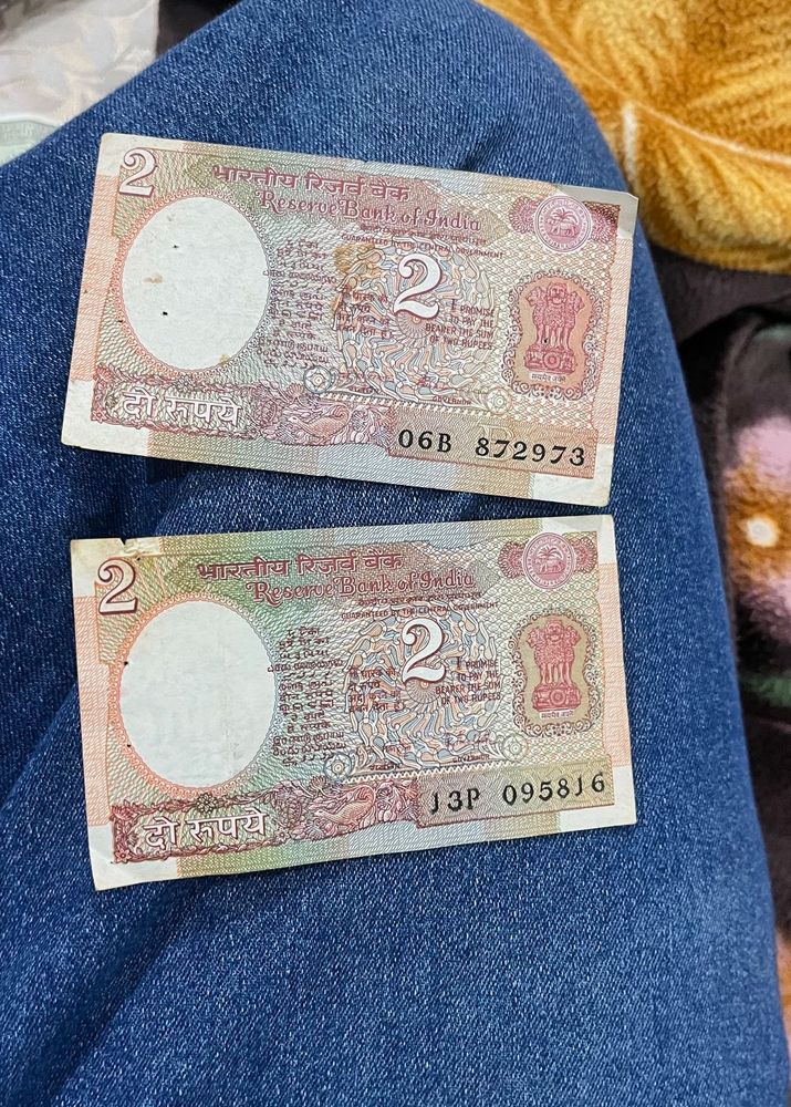 Rare 2 Rupee Banknotes