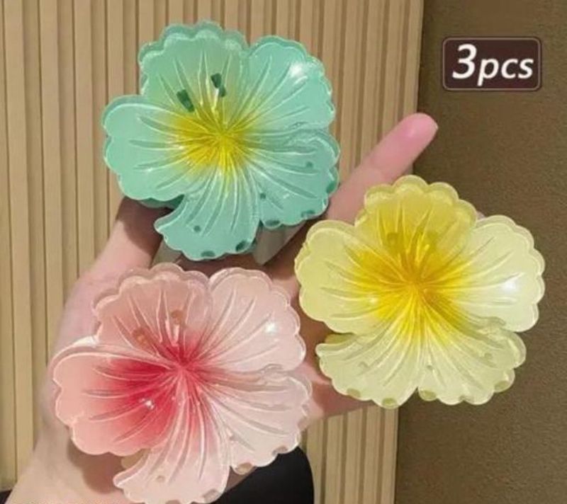 3pcs Flower Hair Claw Clips