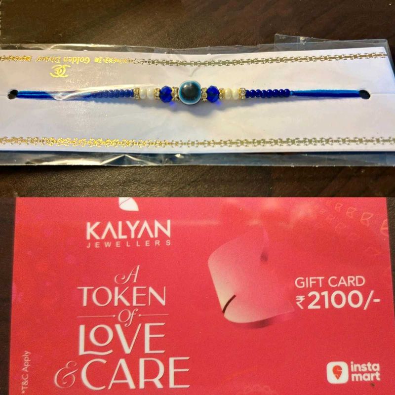 Get Rakhi  &amp; Kalyan Jewellery 2100 Worth Gift Card