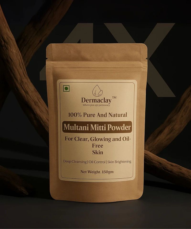 Dermaclay 100% Pure Multani Mitti Powder - Natural