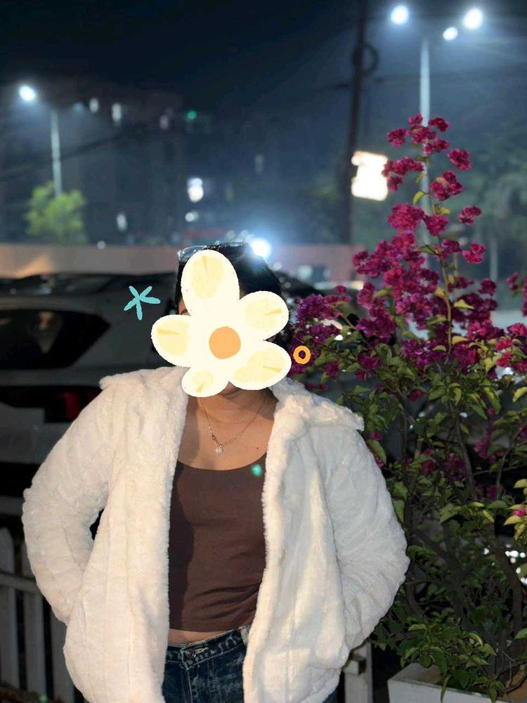 White Faux Fur Jacket