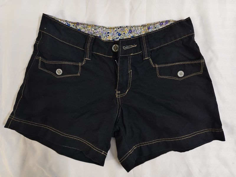 Dark Blue Denim Shorts