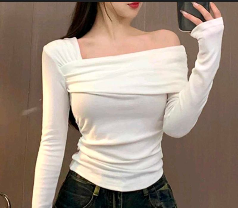 Asymmetrical Long Sleeve Top(bodysuit)