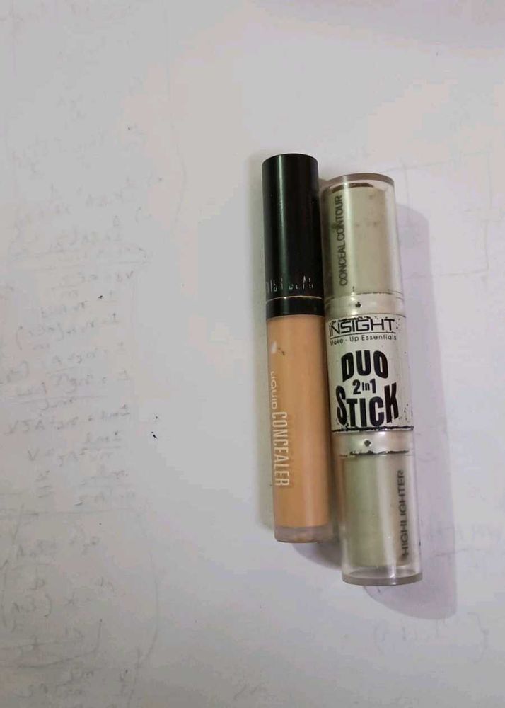 duo stick insight and swiss beauty concealer shade