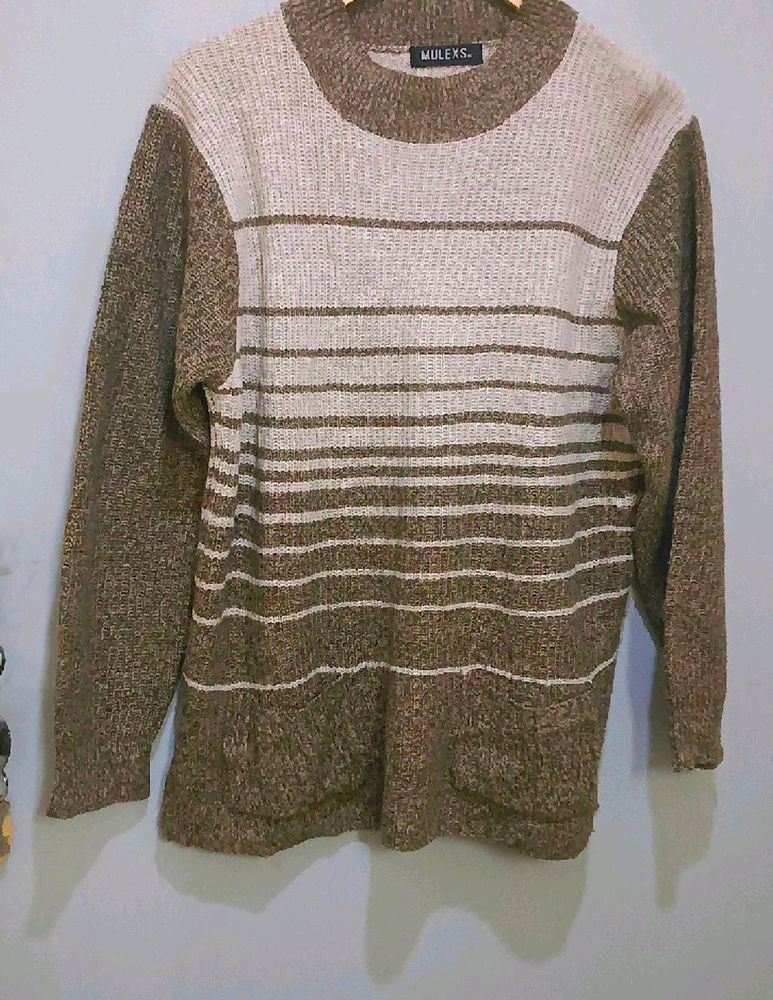 Brown And Cream Sweatshirt