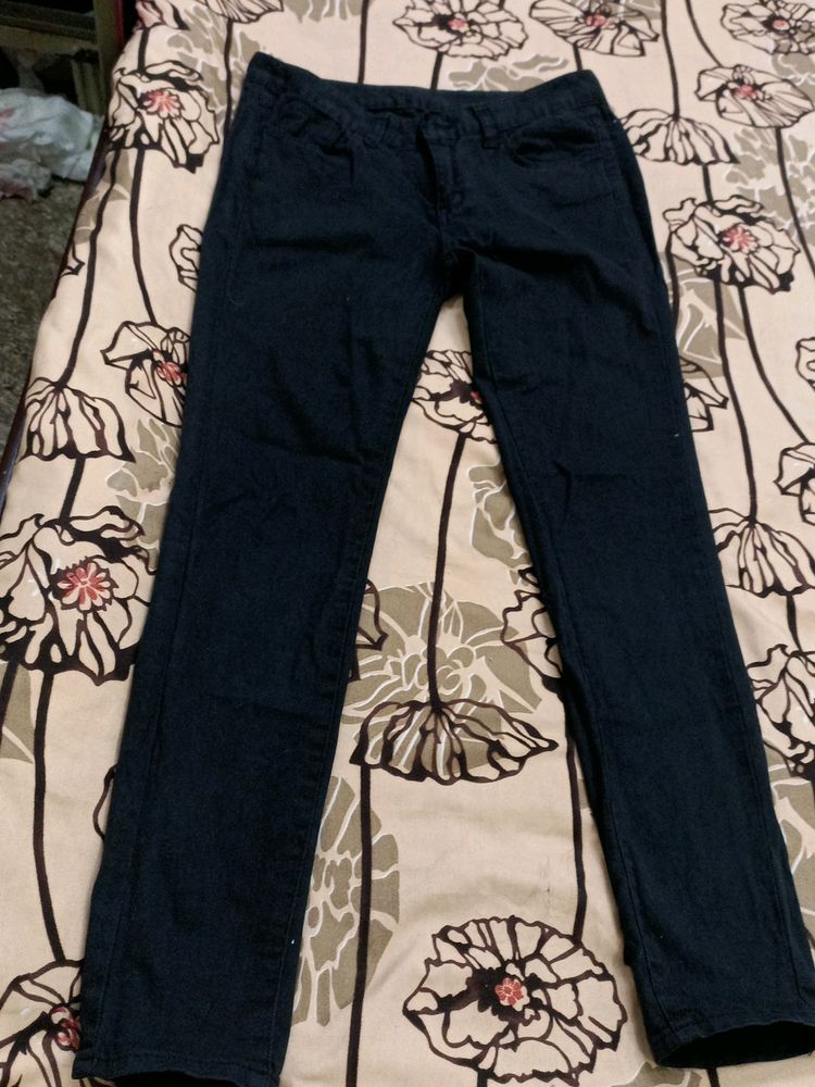 Black Cotton New Jeans