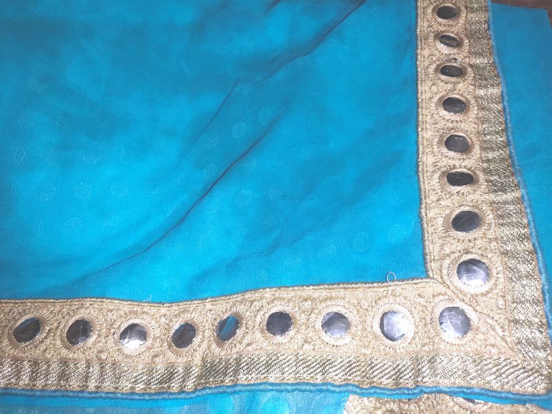 Saree Greenish Blue