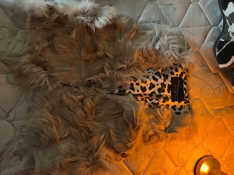 Fuzzy Animal Print Bag