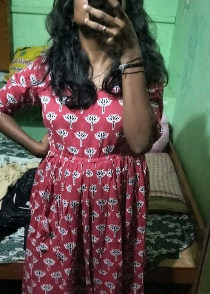 A Dress With Blue Floral Print