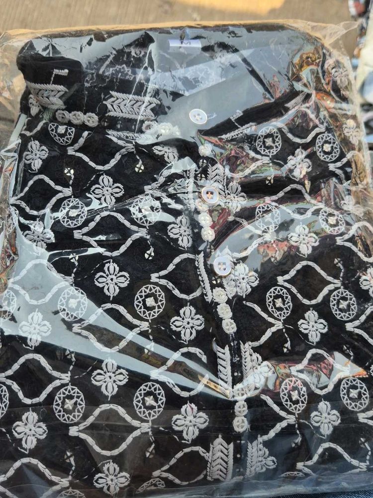 Black Embroidered Kurti