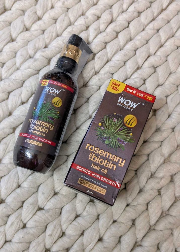 Rosemary Oil And Shampoo- Wow Skin Science