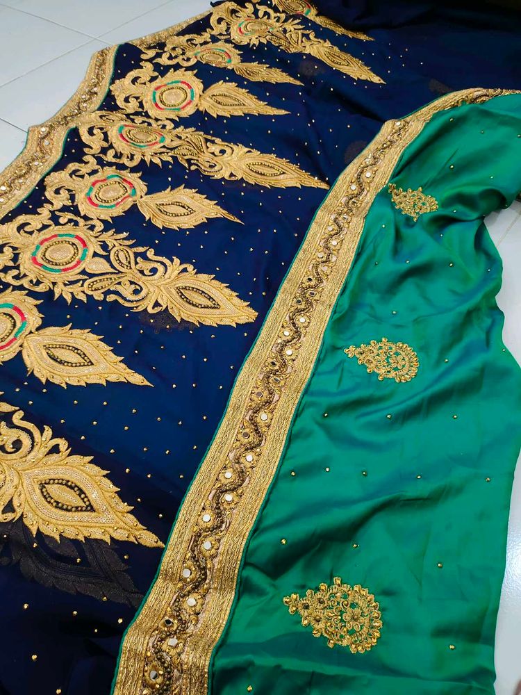 Satin Silk Saree With Blause