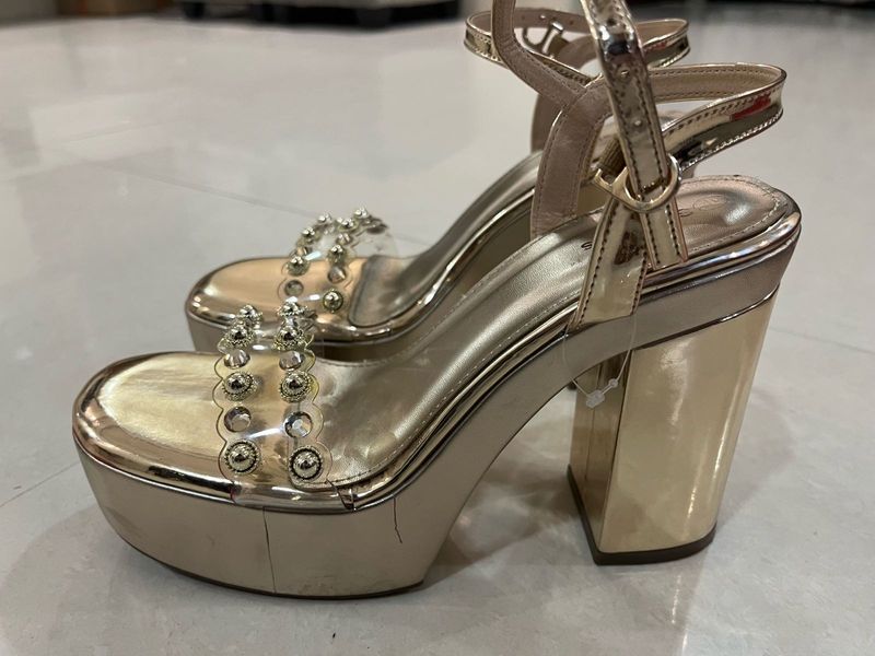 Golden 5 Inch Heels