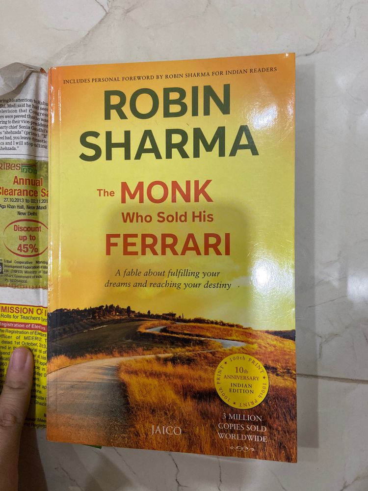 2 Books Combo - Robin Sharma Monk Who Sold His Feerari And The Power Of Now