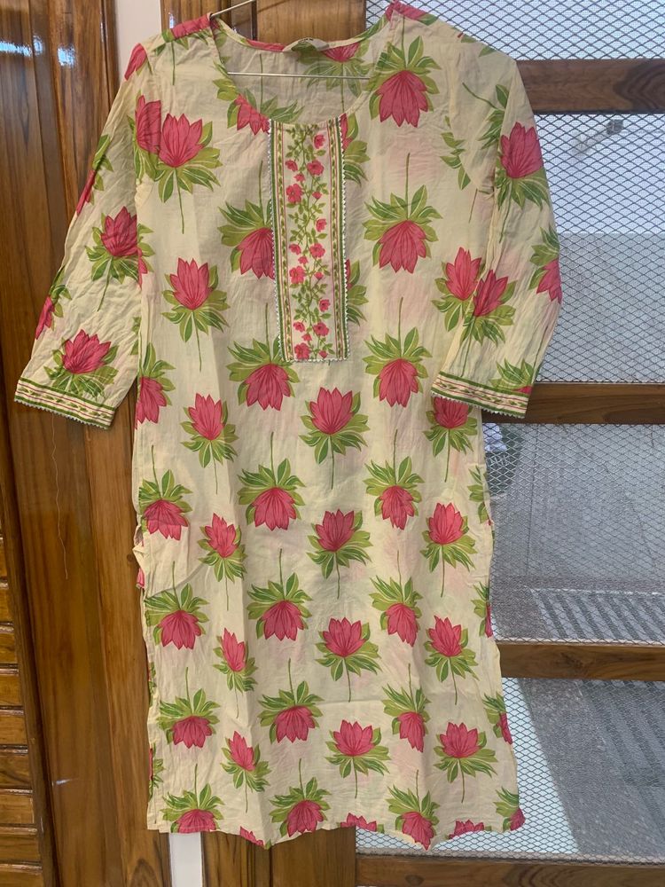 Floral Print Kurta