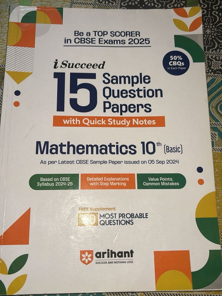 iSucceed Math 10th Sample Papers