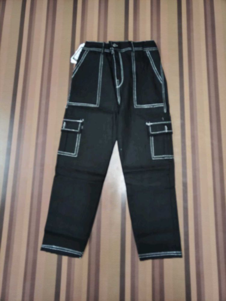 Black Cargo Jeans