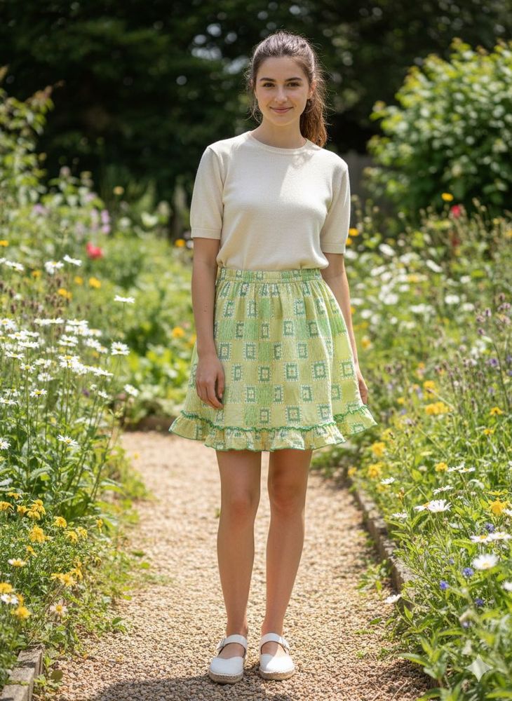 Patterned Ethnic Skirt