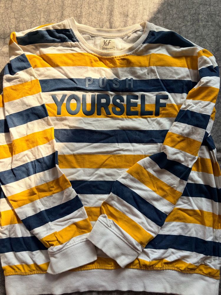 Striped Graphic Long Sleeve Tee