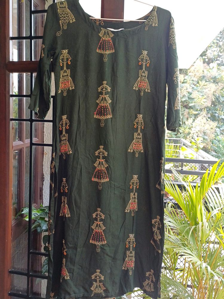 Beautiful Green Sequinned Kurta