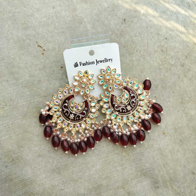 maroon chandbalis 🥀✧