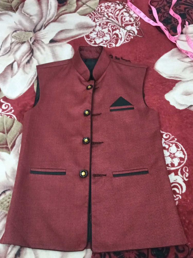 Maroon Waistcoat - Stylish Ethnic Wear