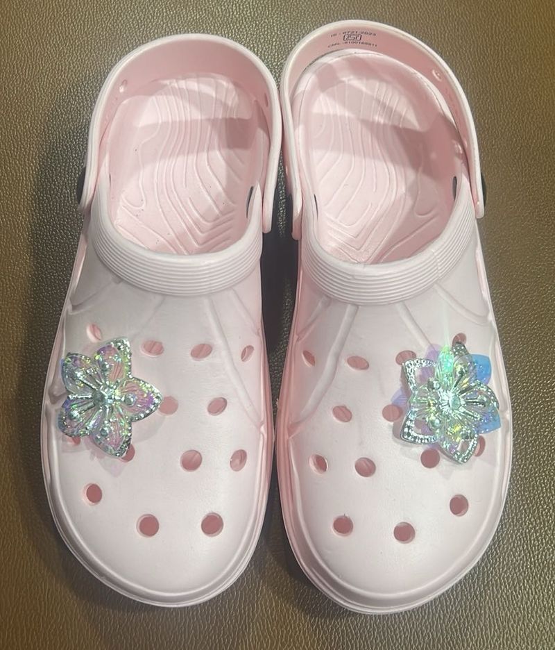 Pink Clogs with Charms