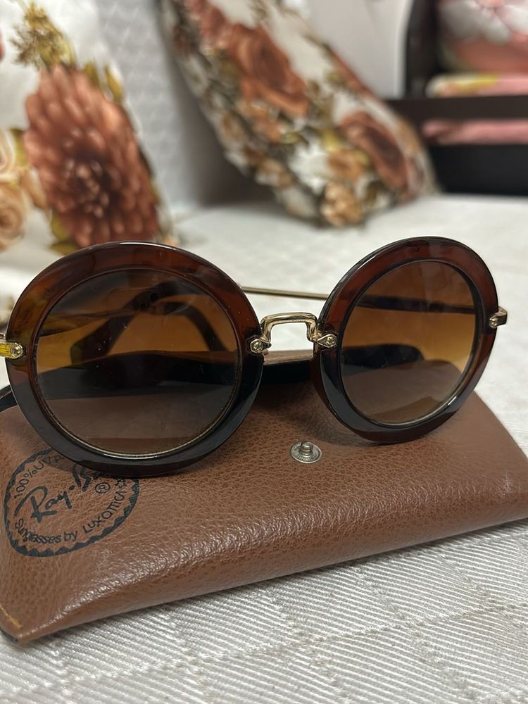 Round Ray Ban Sun Glasses