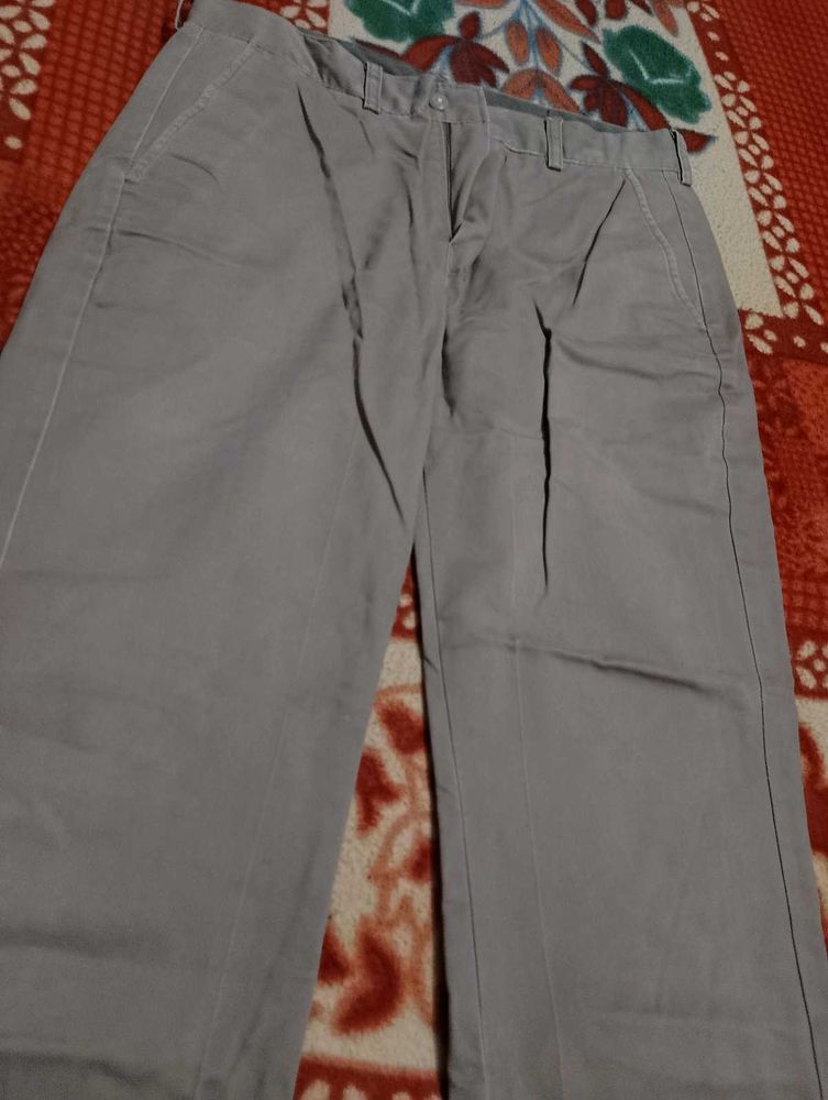 Gray Casual Pants