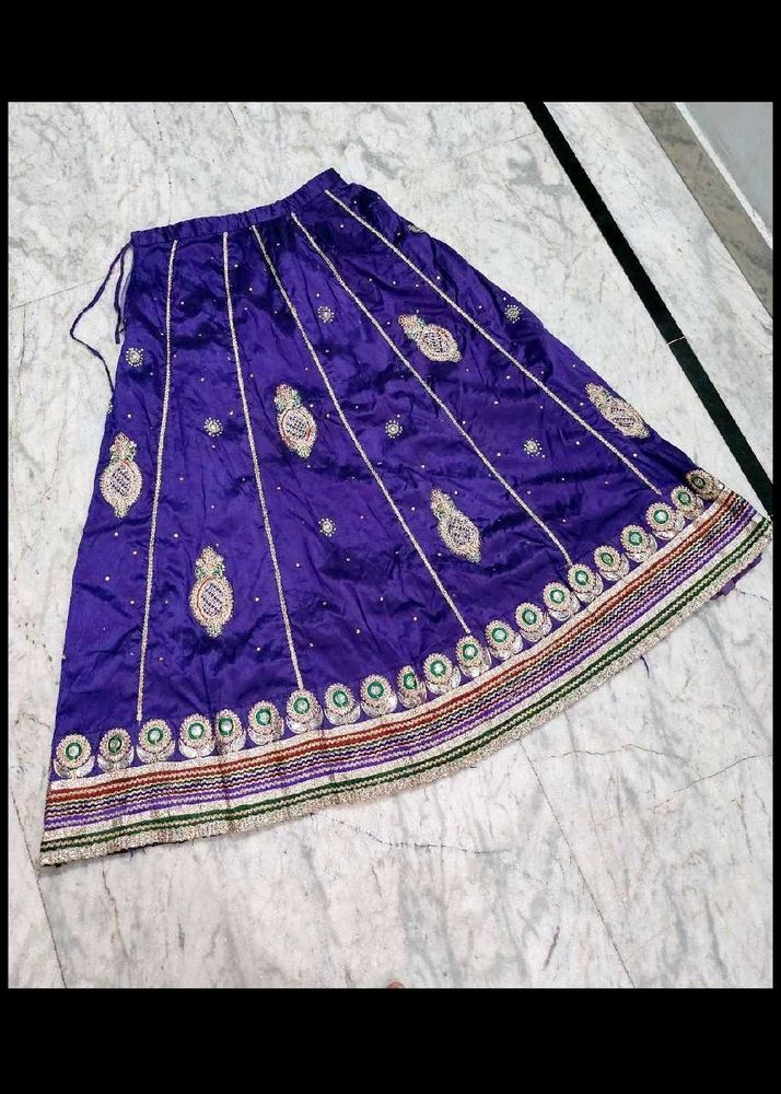 Elegant Purple Lehenga Skirt