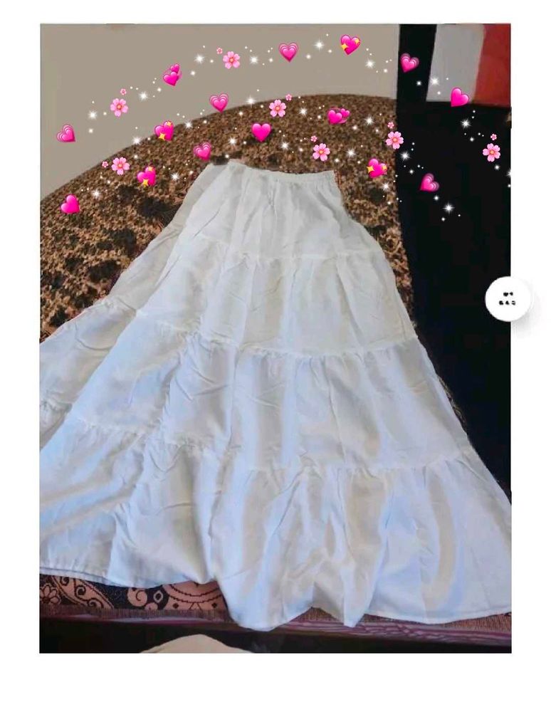 White Tiered Skirt