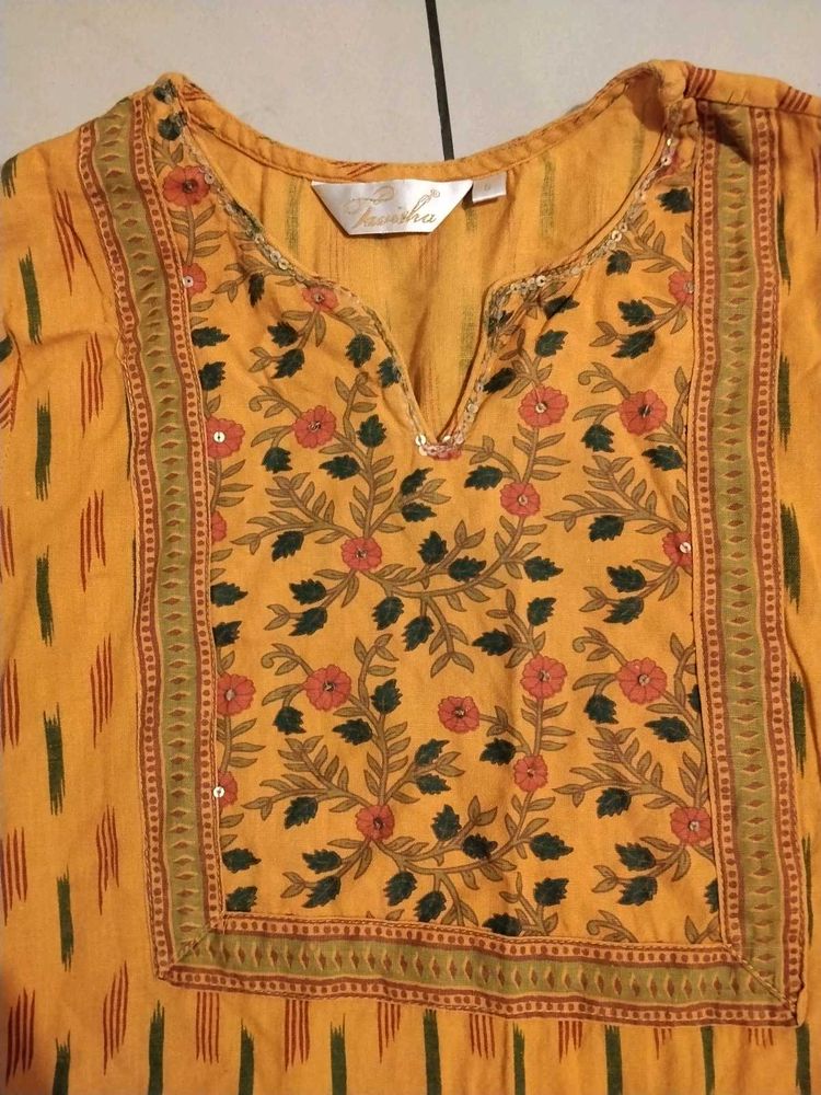 Floral Print Kurta with dupatta