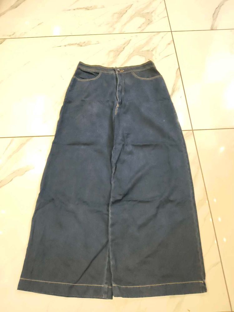 Wide Leg Denim Pants