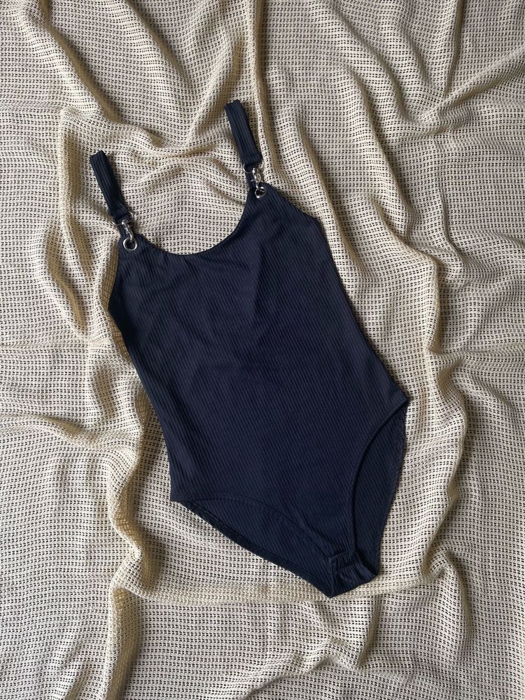 Black Ribbed Bodysuit