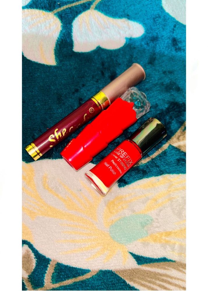 Set Of Lipstick Nail paint Sindoor