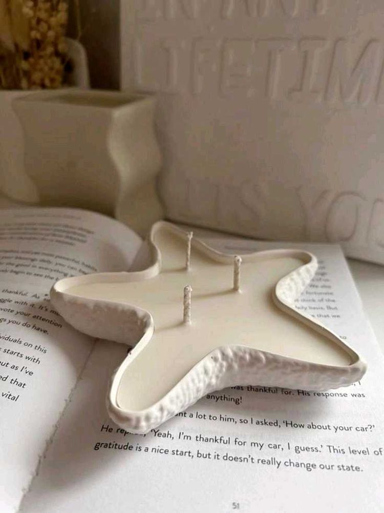 Concrete Star Candle 🕯️