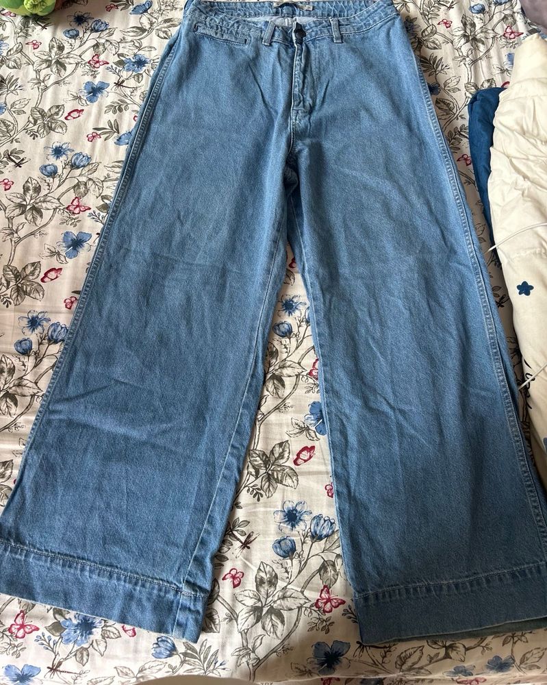 Wide Leg Denim Jeans