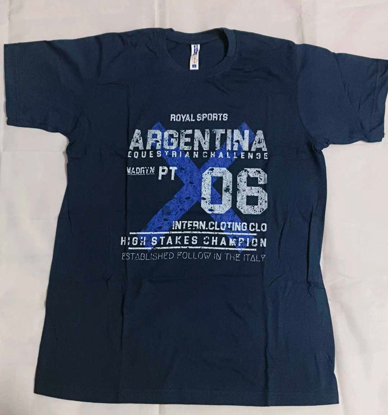 Mens Round Neck Printed Tshirt