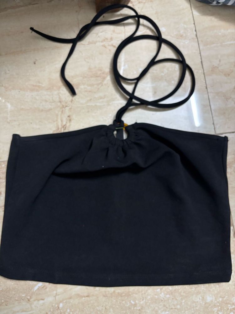 Black Halter Top