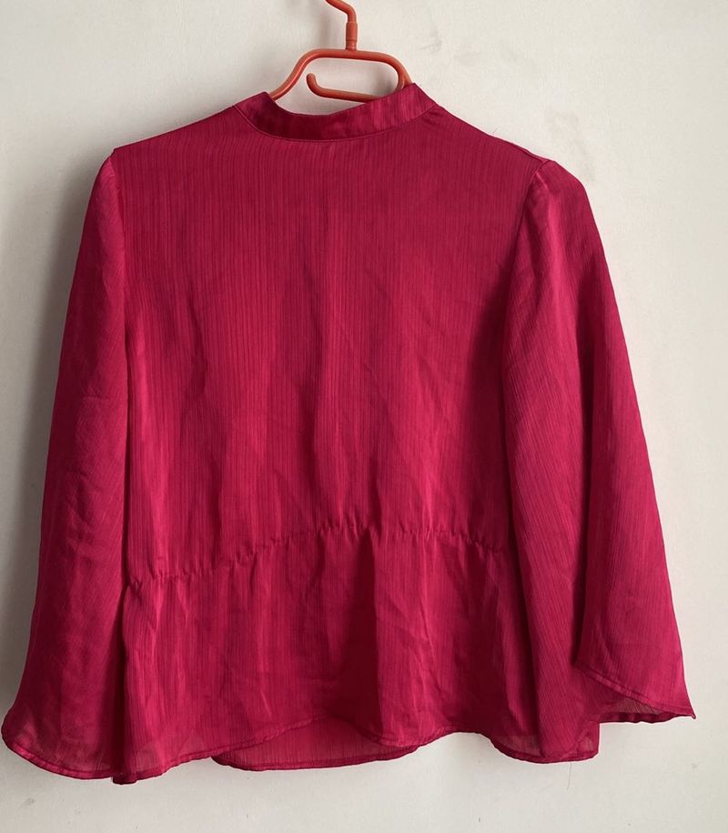 Zara Satin Pink Top