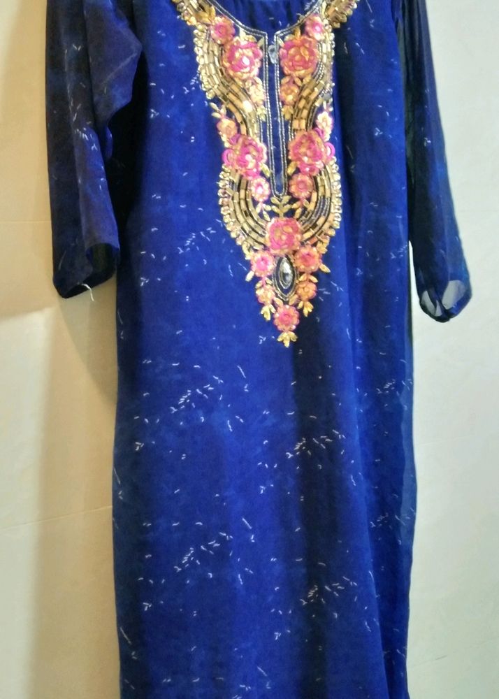 ♥️♥️♥️❤️Royal Blue L Size Chudidar Kameez Dup