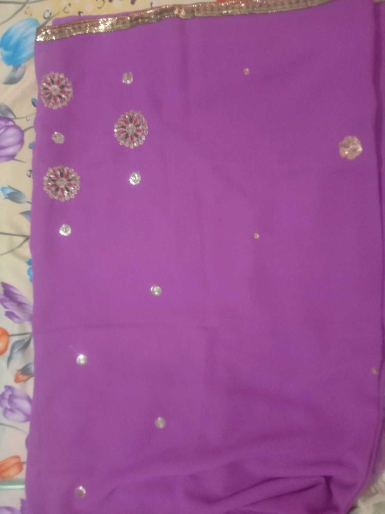 Purple Pinkish Saree