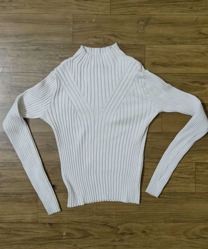 Ribbed Turtle Neck Top